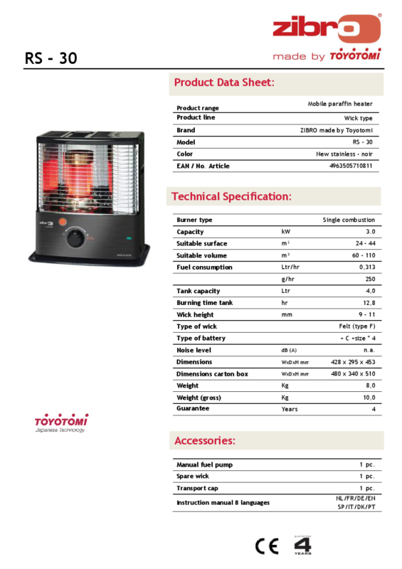 Zibro Direct | Toyotomi Direct | Paraffin Heater