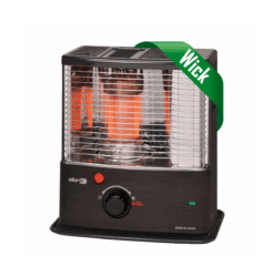 Zibro Heaters RS30 Single Wick 3.0kW Black Suitable for Rooms 25 to 46 m2