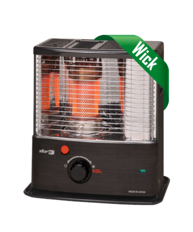 Zibro Heaters RS30 Single Wick 3.0kW Black Suitable for Rooms 25 to 46 m2